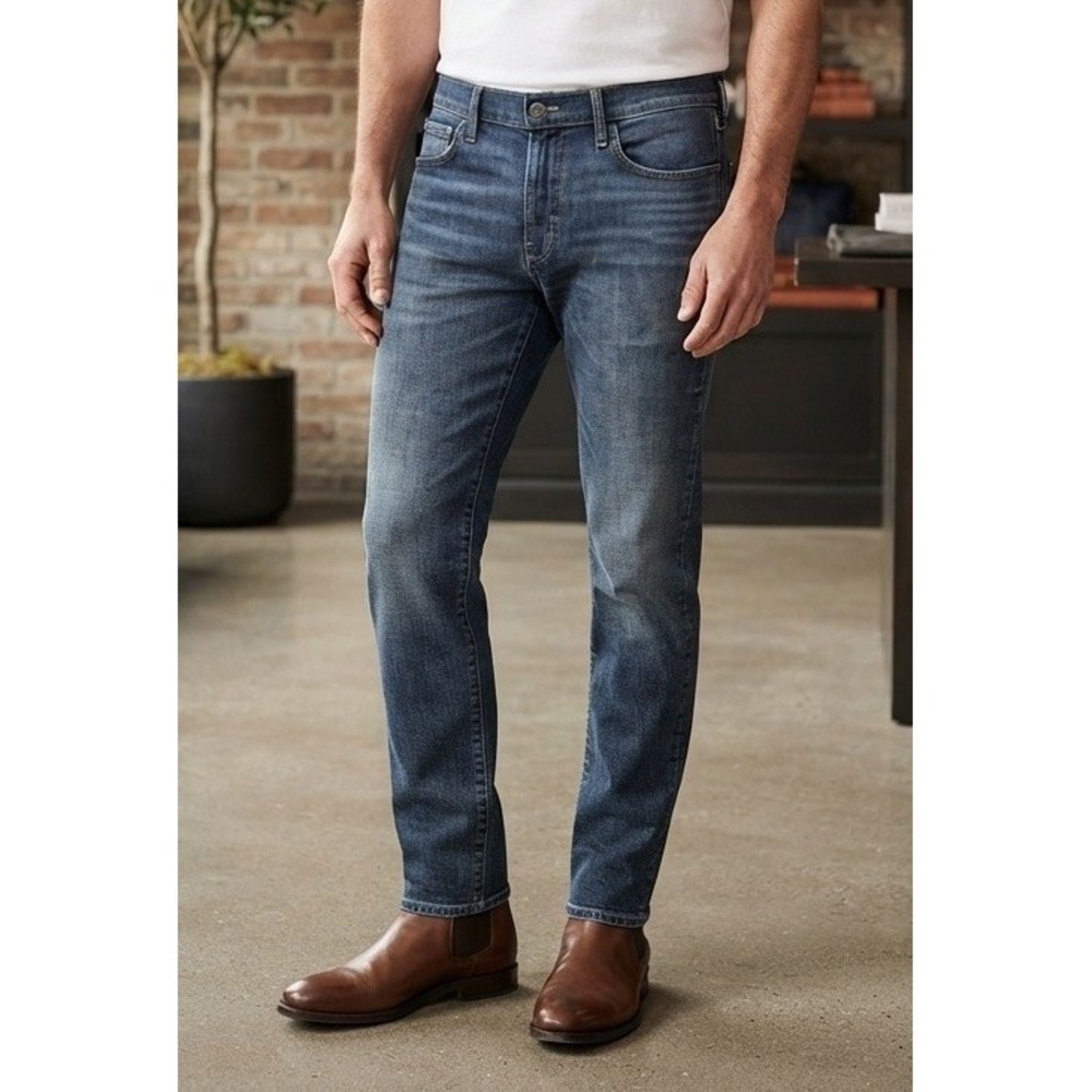 J.Crew Flex Slim Denim Jeans Men's 29x30 Blue Cotton Stretch Dark Wash Mid Rise